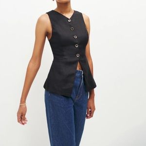 REFORMATION Aspen Linen Top
